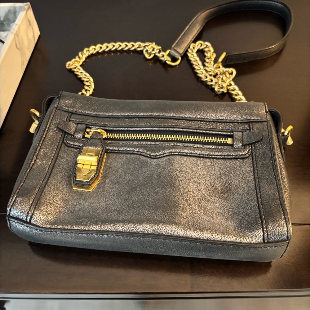 Rebecca Minkoff small leather shoulder bag (or clutch if straps are removed)